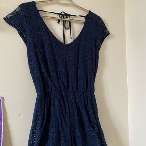 Navy blue Lace romper